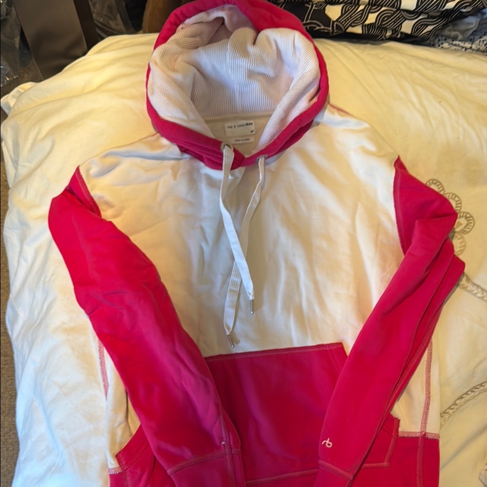 Stylish Pink and White Women's Hoodie